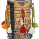 DHOL MAHARAJA™/KACHA PAKKA SHEESHAM WOOD DHOL/NATURAL COLOR/SYNT.HEADS/DRUM/DCE