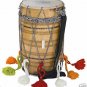 DHOL MAHARAJAâ„¢/KACHA PAKKA SHEESHAM WOOD DHOL/NATURAL COLOR/SYNT.HEADS/DRUM/DCE
