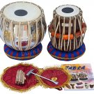 TABLA SET/MAHARAJA™/SWASTIK BRASS BAYAN 3KG/SHEESHAM WOOD DAYAN/ACCES./BAG/FE-1