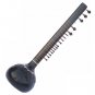 SITAR BLACK MAHARAJAâ„¢/NEW KHARAJ PANCHAM/HALF DECORATED/PRO QUALITY/BOOK/AID-02