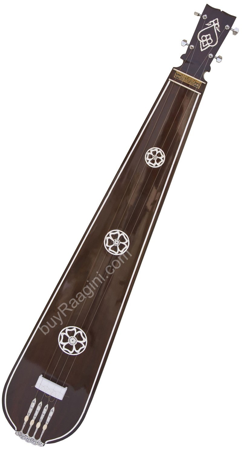 MKS TANPURA TEAR DROP/MIRAJ STYLE MALE TAMBURA/4 STRINGS/FIBER TROLLEY/DHF-02