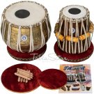 TABLA SET MAHARAJA™ GANESHA KALASH DESIGNER BRASS LACQUER FINISH BRASS 3.5K/BHE