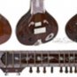 MAHARAJA&acirc;�&cent; STUDIO ELECTRIC SITAR/FLOWER DESIGN/MAHOGANY COLOR/INDIAN/MIZRAB/ACH-2