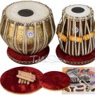 TABLA SET MAHARAJA™ PRO GANESHA GULAB DESIGNER 3.5KG/SHEESHAM DAYAN/ALL ACC./BHD