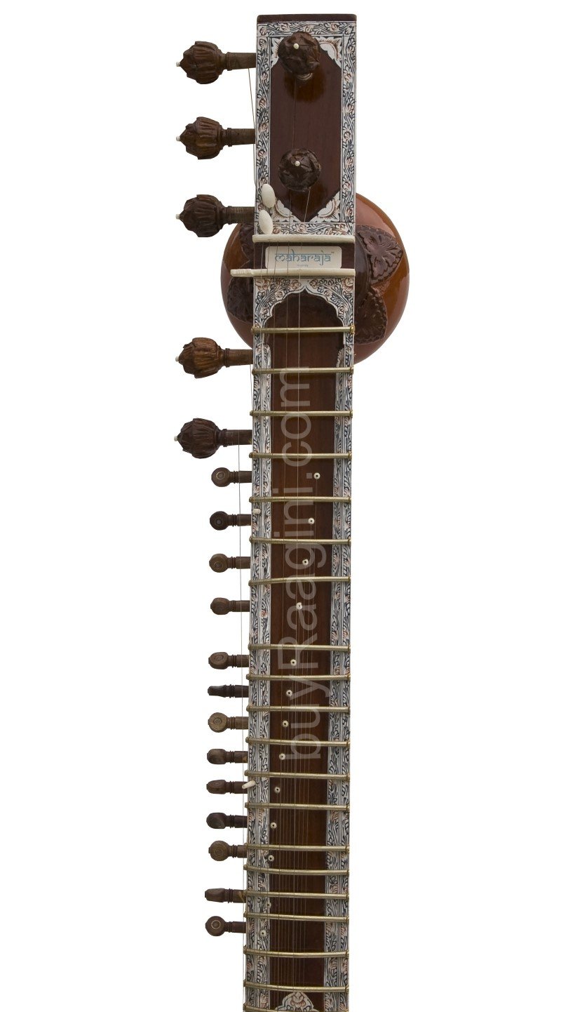 SITAR/RAVI SHANKAR STYLE/HALF/MAHARAJA™/DOUBLE TUMBA/DECORATED ANGUR ...