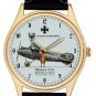 GERMAN IMPERIAL AIR FORCE ALBATROSS BIPLANE COMMEMORATIVE ART WRIST WATCH