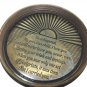 CHRISTIAN ART SYMBOLIC DIRECTION-FINDER CRUCIFIX ART BRASS COMPASS, LEATHER CASE