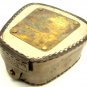 FANTASTIC 5-INCH LATITUDINAL SUNDIAL COMPASS IN ANTIQUATED BRASS w LEATHER CASE