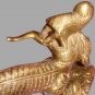 BEAUTIFUL ULTRA-HEAVY BRASS 13-INCH ENGRAVED MALABAR DRAGONS EXOTIC DOOR HANDLE