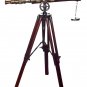 ORIGINAL ZWEISS, HAMBURG CLASSIC HARBORMASTER BRASS TELESCOPE w DEKTOP TRIPOD