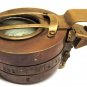 ANTIQUATED BRASS 3-INCH MINER SURVEYOR ENGINEERING PRISMATIC CALLIBRATED COMPASS