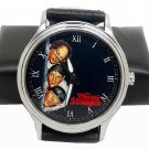 RARE THREE STOOGES VINTAGE TEAL TV VAUDEVILLE COMEDY COLLECTORS WRIST WATCH