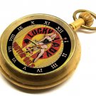 VINTAGE LUCKY LADY MOTOR OIL GASOLINE PROMOTIONAL ART 17 jewel POCKET WATCH