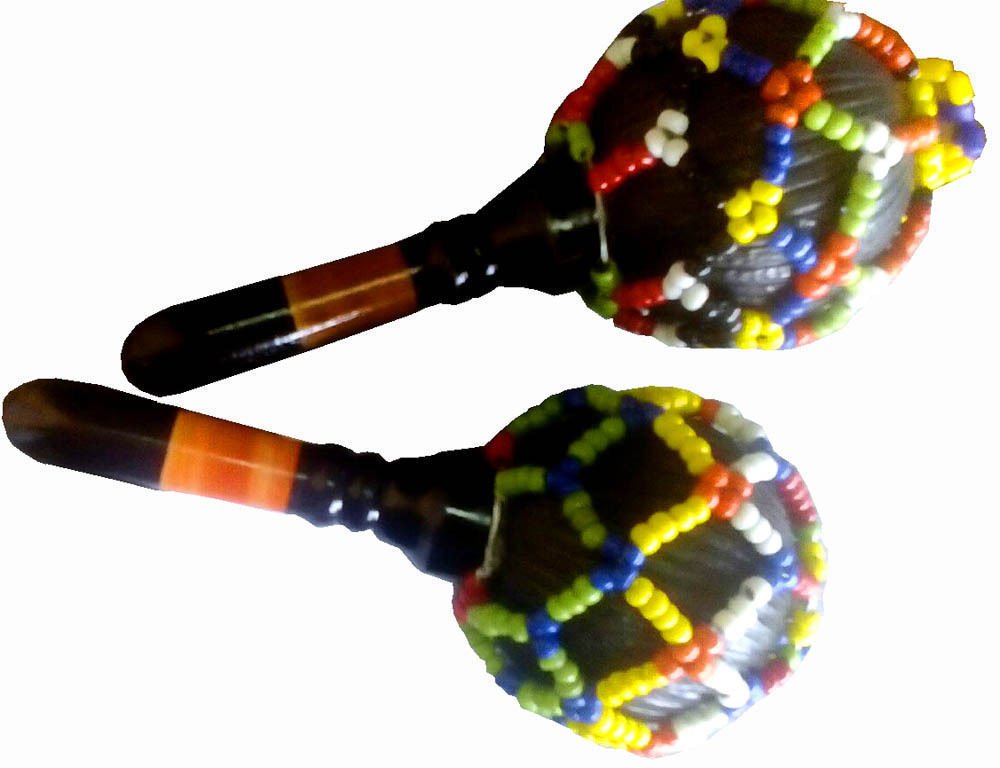 PAIR OF LOVELY BEADED MARAKKA KABBAS SHAKERS WITH UNIQUE CARNATIC MUSIC SOUND