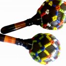 PAIR OF LOVELY BEADED MARAKKA KABBAS SHAKERS WITH UNIQUE CARNATIC MUSIC SOUND