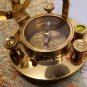 SUPERB QUALITY CALIBRATION WEST LONDON BRASS 3" SUNDIAL COMPASS w LIQUID LEVEL