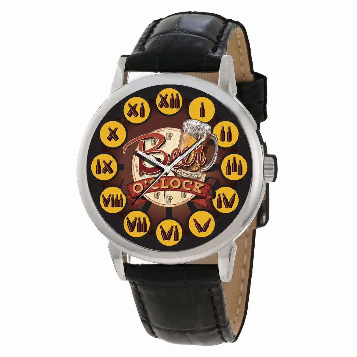 THE BEER DRINKER'S OFFICIAL LAGER WRIST WATCH, IT'S ALWAYS BEER 'O' CLOCK!