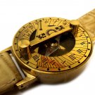 IVORIED CREAM LEATHER STEAMPUNK RETRO SUNDIAL COMPASS SOLAR CLASSIC WRIST WATCH IVORIED CREAM LEATHER STEAMPUNK RETRO SUNDIAL COMPASS SOLAR CLASSIC WRIST WATCH