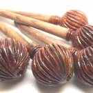 SITAR MAIN PEGS IN ROSEWOOD. FULL 7 PIECE TRADITIONAL SPIRAL MOTIF READY TO FIT