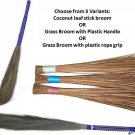 Jhadu Indian Traditional Home Cleaning Broom 3 Variants Assorted Color