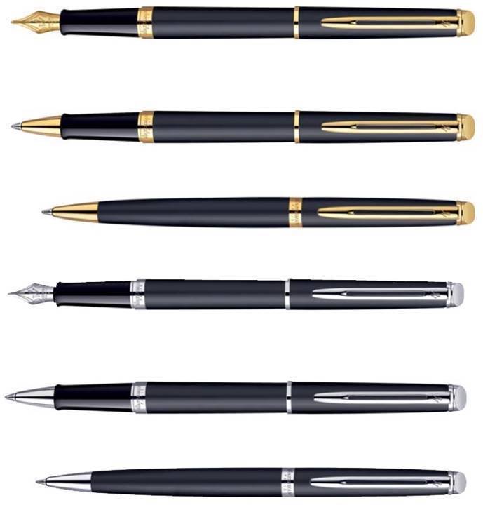 Waterman Paris Hemisphere Matte Black GT / Matte Black CT Pens Choose from 8