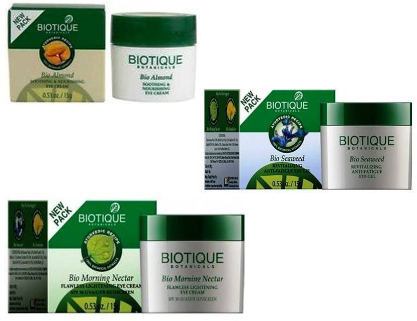 Biotique Eye Cream / Gel Choose from 3 Variants 15 Gm Eye Care