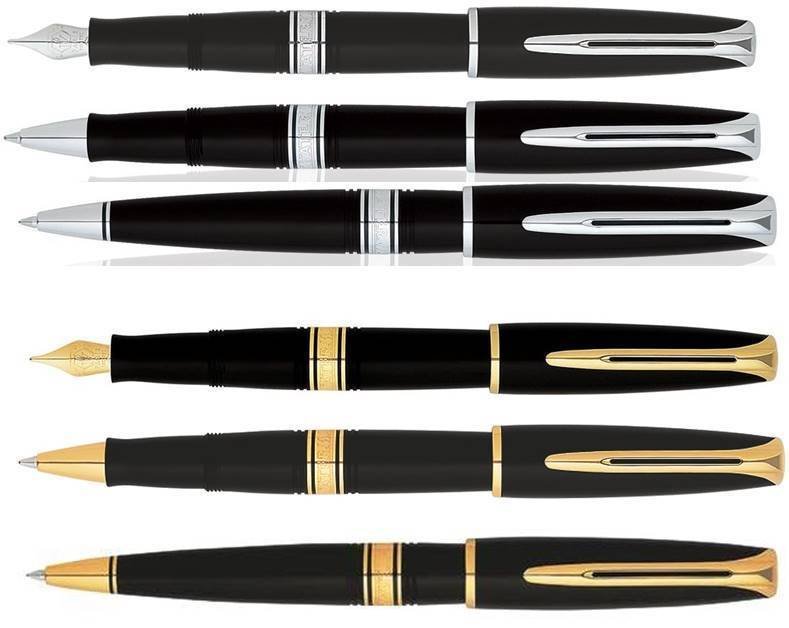 Waterman Paris Charleston Pens Ebony Black GT / Ebony Black CT Choose From 6