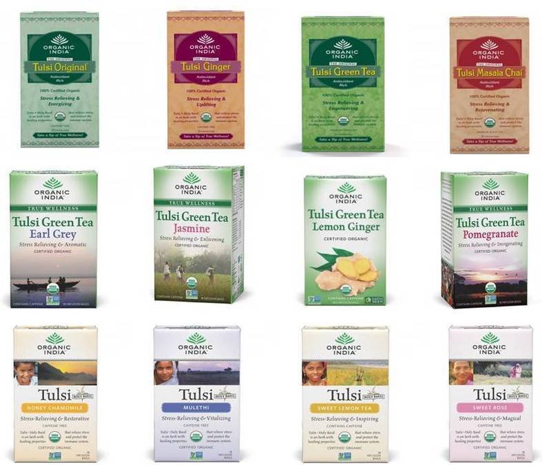 Organic India Tulsi Tea Tea Bags Choose from 12 Variants 100% Veg