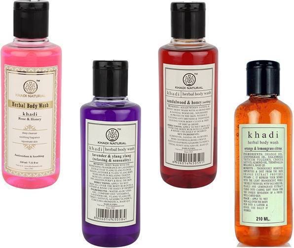 KHADI BODY WASH GEL NATURAL HERBAL BODY WASH 210 ML CHOOSE FROM 4