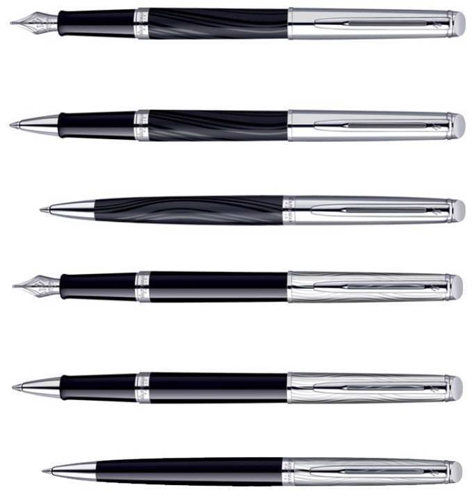 Waterman Paris Hemisphere Deluxe Silk Black / Deluxe Black CT Choose from 8