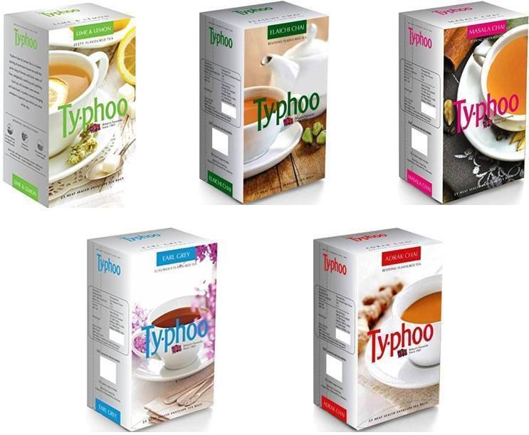 Ty.phoo Flavoured Tea Light & Refreshing Flavoures 100 Tea Bags Choose From 5