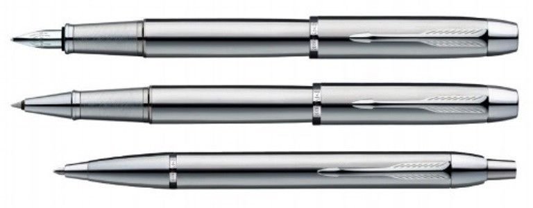 Parker Premium IM SHINY CHROME CT Fountain(F&M)/Roller Ball/Ballpoint Pen