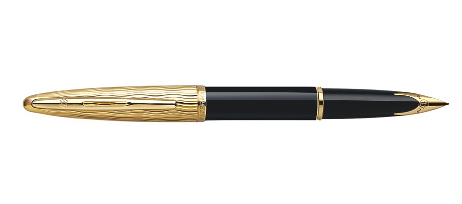 Waterman CARENE ESSENTIAL BLACK & GOLD GT Fountain/Roller Ball/Ballpoint Pen