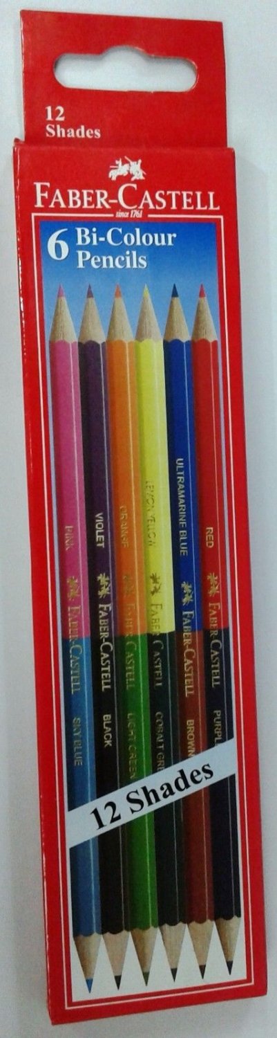 Faber-Castell 6 Bi-Colour Pencils (12 shades) Color Pencils