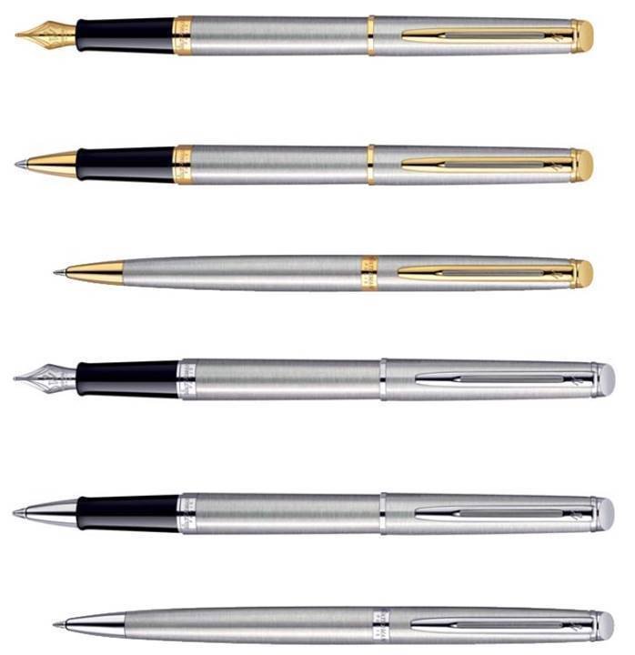 Waterman Paris Hemisphere Stainless Steel GT / CT Pens Choose from 8