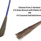 Jhadu Indian Traditional Home Cleaning Broom 2 Variants Set of 4 Assorted Color Jhadu Indian Traditional Home Cleaning Broom 2 Variants Set of 4 Assorted Color