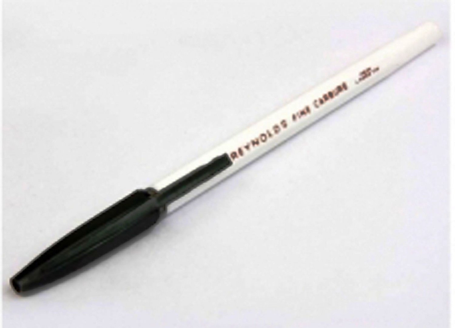 10 Ball Point Pens Black Ink 10 x Reynolds 045 FINE CARBURE BallPoint Pens