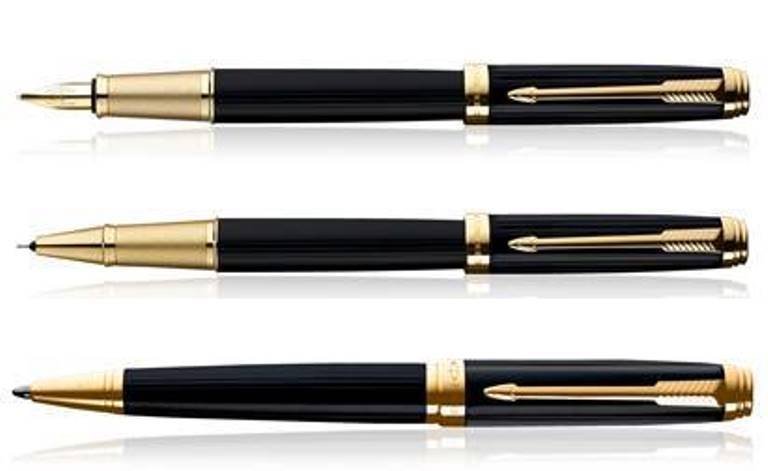 Parker Premium AMBIENT LACQUE BLACK GT Fountain/Roller Ball/Ballpoint Pen