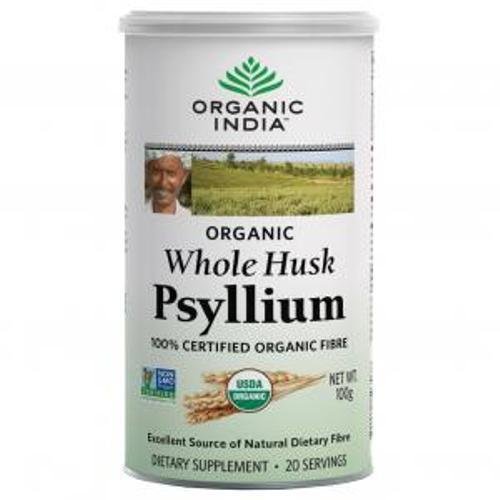 Organic India Whole Husk Psyllium (powder) 100 GM 100 % Vegetarian