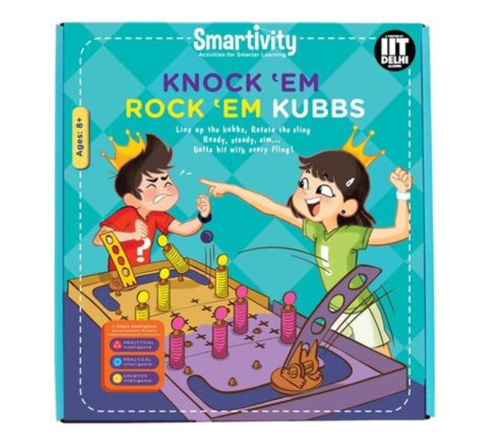 Smartivity Knock 'Em Rock 'Em Kubbs Age 8+ Science Kit DIY