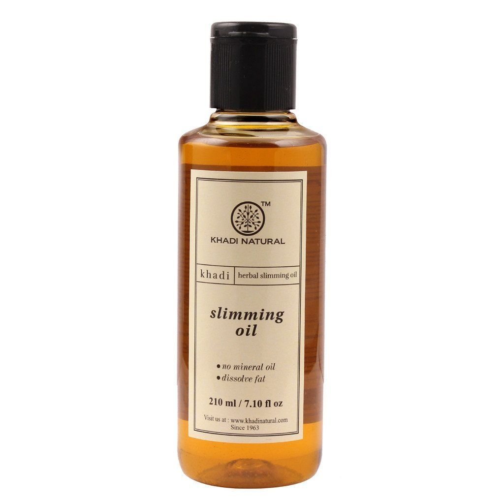 KHADI NATURAL SLIMMING OIL 210 ML NO MINERAL OIL HERBAL OIL
