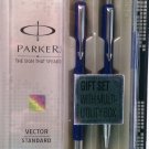 Parker  Vector Standard Gift Set  Roller & Ball Pen  Body Color Blue