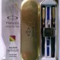 Parker Gift Set Vector Matte Black Roller & Ball Pen Gold Clip