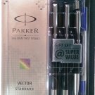 Parker Vector Standard Gift Set  All 3 Pens  Body Color Black