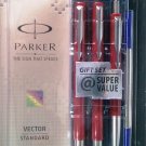 Parker Vector Standard Gift Set All 3 Pens Body Color Red Parker Vector Standard Gift Set All 3 Pens Body Color Red