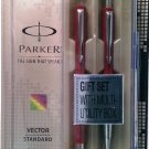 Parker  Vector Standard Gift Set  Roller Ball & Ball Pen  Body Color Red