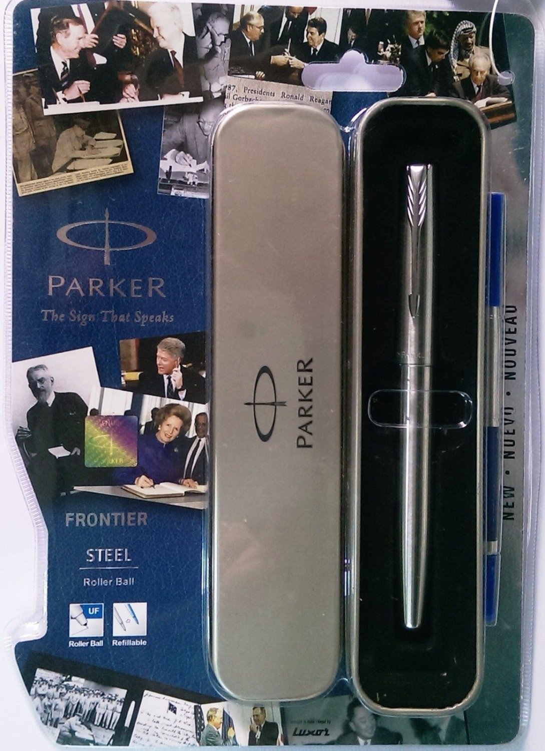 Parker Frontier Steel Roller Ball With Stainless Steel Clip