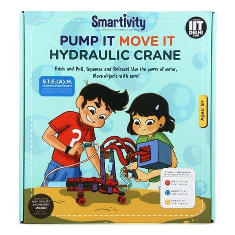 Smartivity Pump It Move It Hydraulic Crane Age 8+ Science Kit DIY