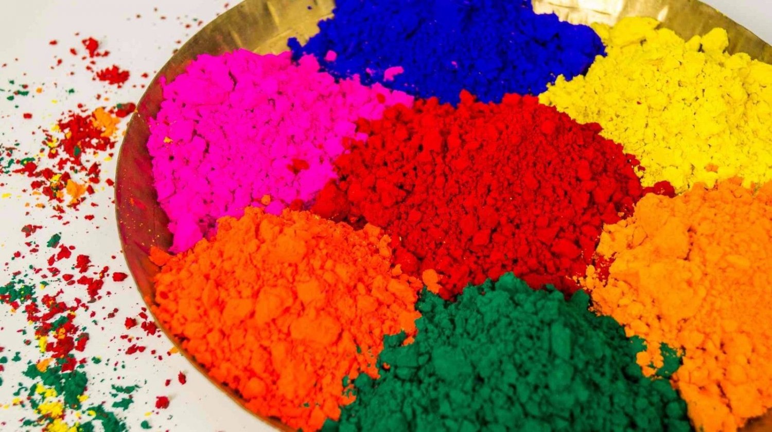 Holi  10 Assorted Colours (100 gm each) + Gulal (500gm)  Happy Holi