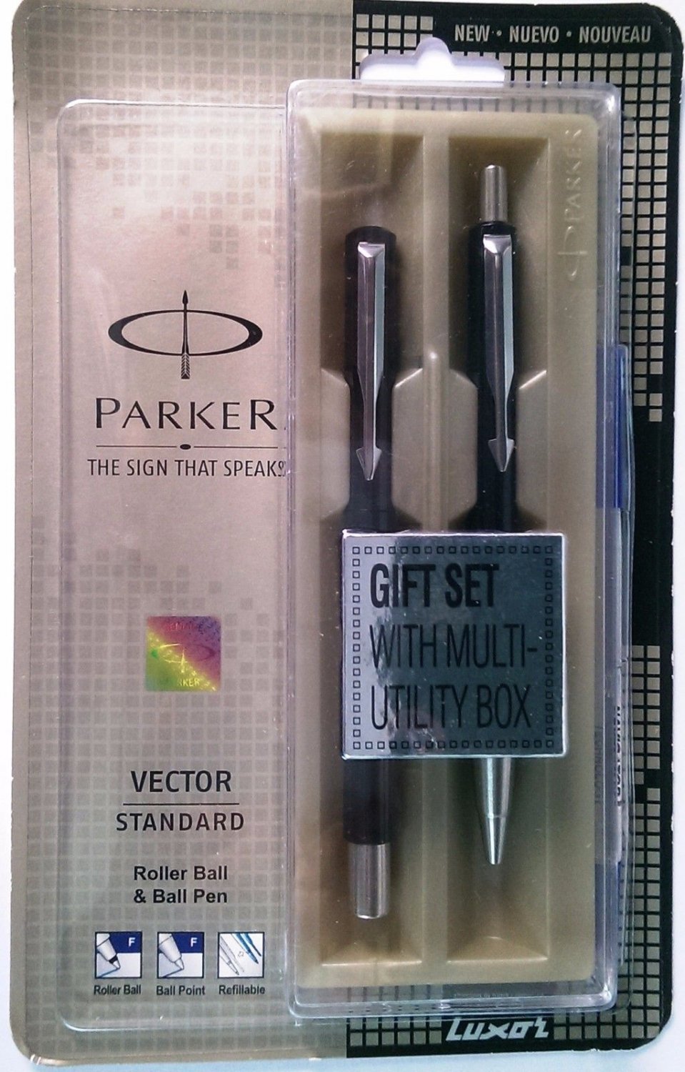 Parker Vector Standard Gift Set Roller & Ball Pen Body Color Black